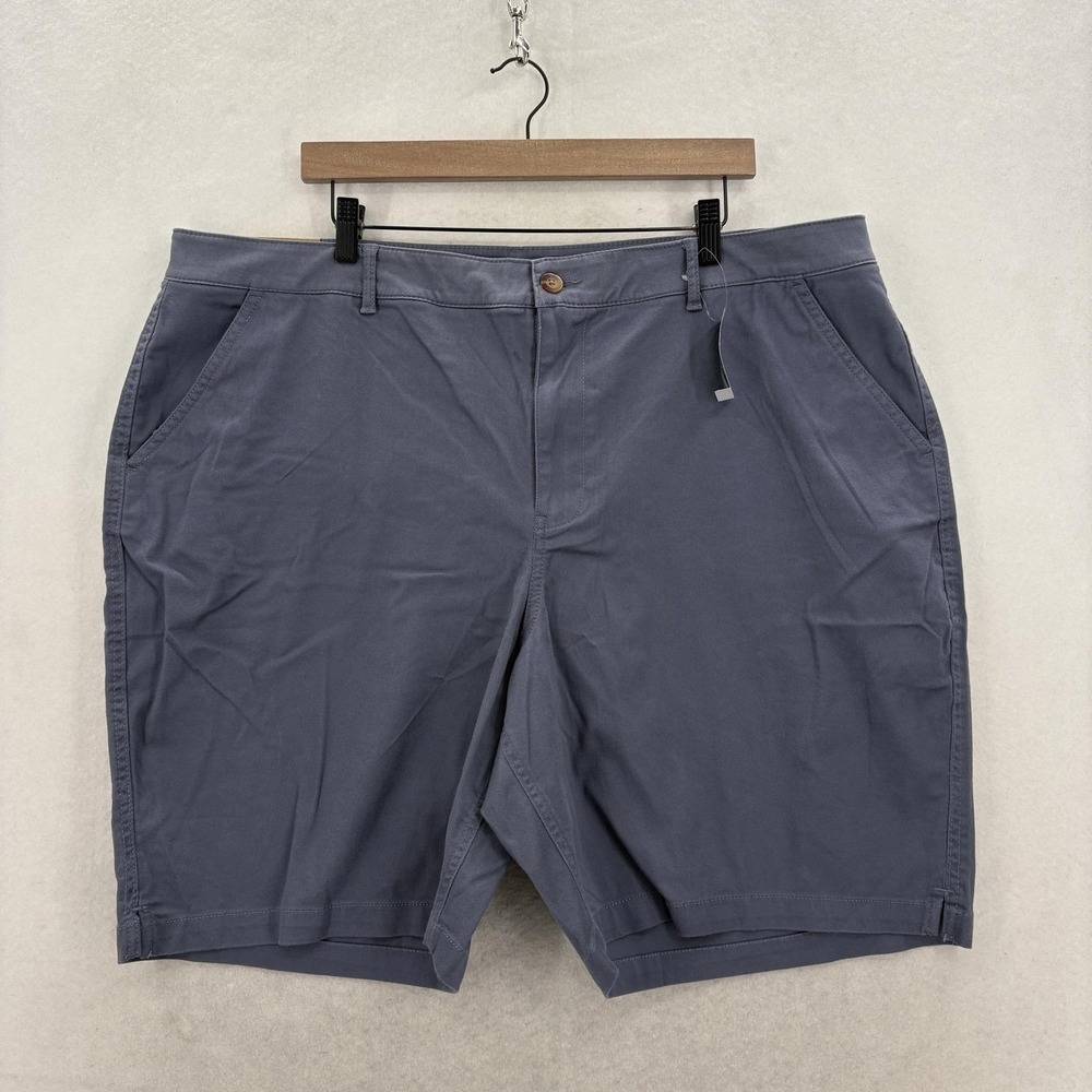L.L.Bean Comfort Stretch Bermuda Shorts Womens 20W Indigo Slate 9" Chino Casual